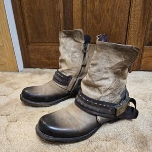 A.S.98 Two-Tone Leather Boots